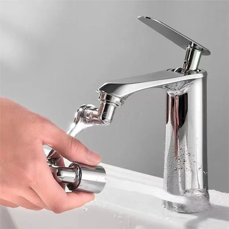 1080 Degree Mechanical Arm Universal Faucet Extender Bathroom Wash Face Brushing Teeth Rotating Faucet Joint Universal Artifact