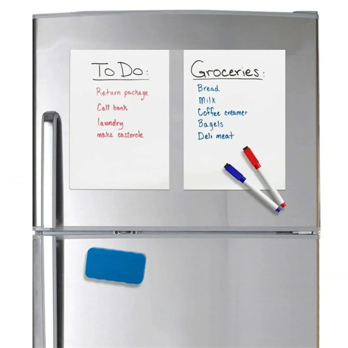 A3A4 Dry Erase Whiteboard Magnetic Fridge Sticker Message Board Notepad Dry Wipe Marker Writing Record Message Board Remind Memo