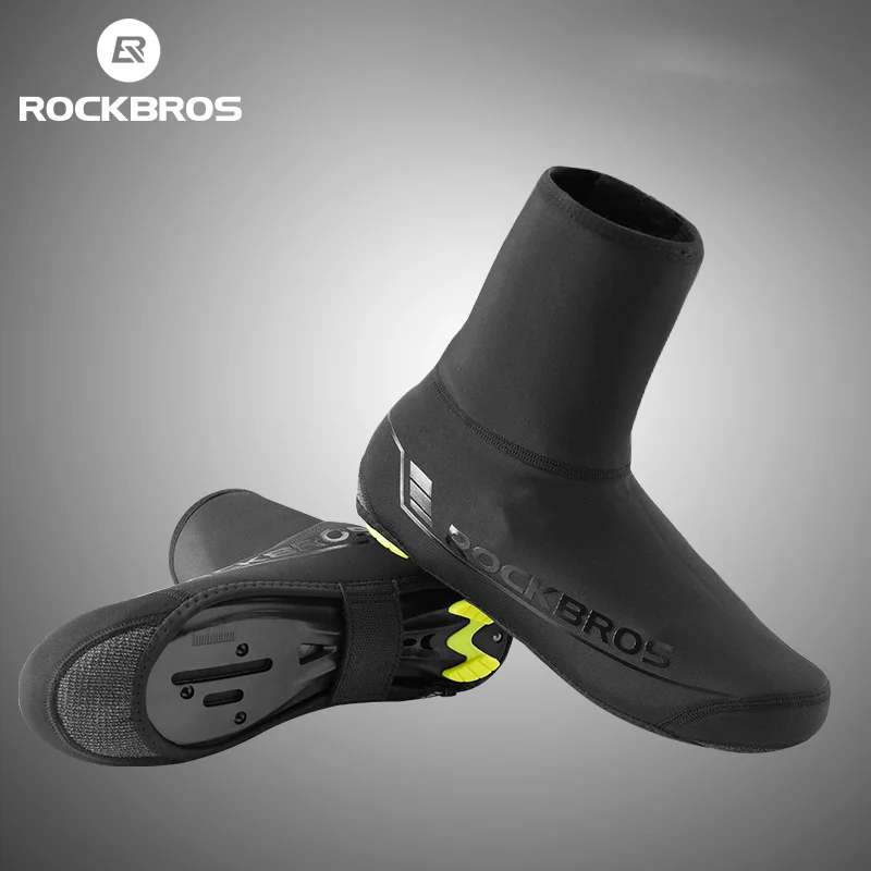 ROCKBROS Shoe Cover Bicycle Winter Cycling Shoes Overshoes Road Bike Mtb Windproof Toe Warmer Mtb Footwear Winter Shoe Cover