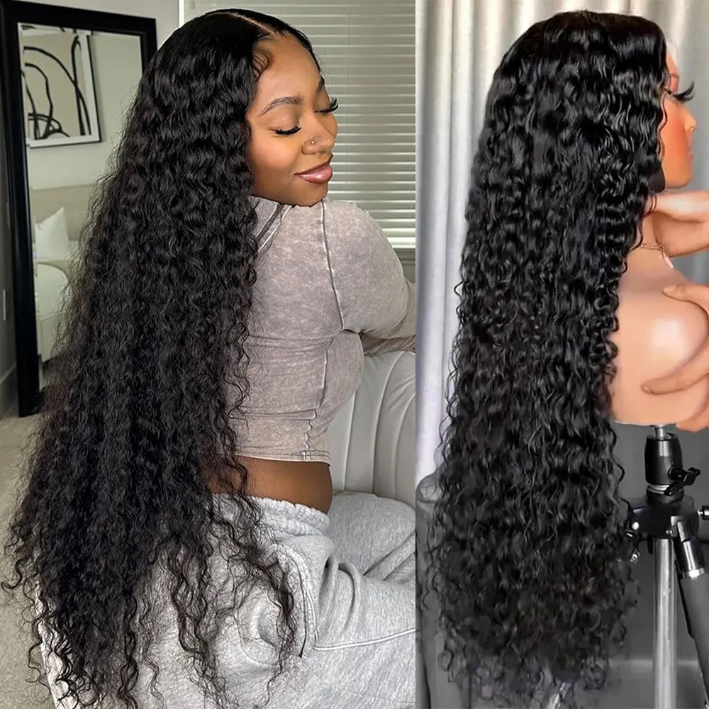 

Natural Human Hair Wig Deep Transparent Lace 30 Inch Front Human Hair Wigs For Women Brazilian Curly Wigs Remy Curly Human Hair