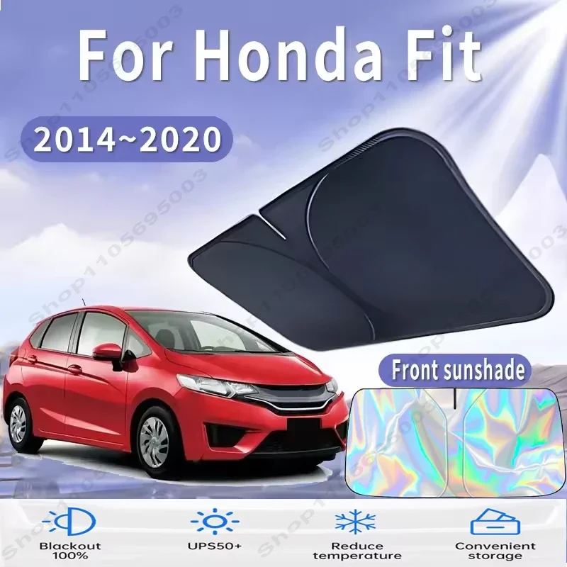 For Honda Fit GK3 GK4 2014~2020 Car Sun Viso Front Window Windshield Sunshade Heat Insulation Summer Sun UV Protection
