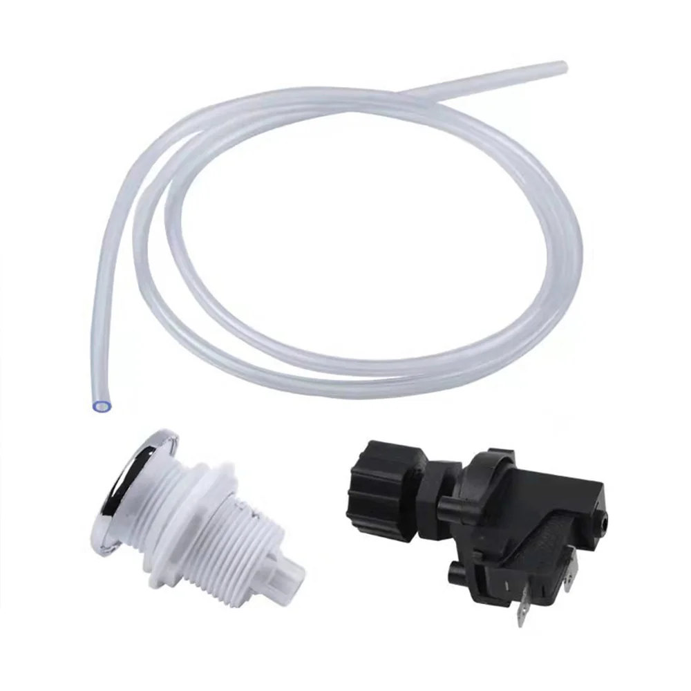 1PC Swimming Pool/ Bathtub Pneumatic Air Pump Switch+ 1M Hose + Connecting Peiece Air Pump Accessories