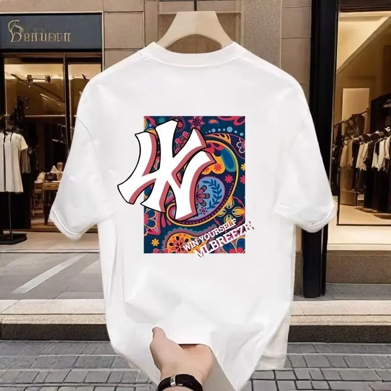 

Свободная хлопковая футболка Ort Sve Ex, дышащая удобная молодежная брендовая круглая толстовка Ne для мужчин и женщин