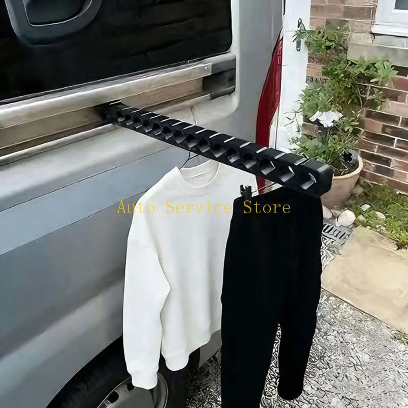

462A Portable Campers Clothes Hanger Designed For Door Tracks Black Or White Color Option Hanger Rack Great For Travelers
