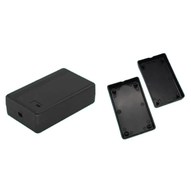 Black ABS Power Adapter Case New Material Plastic Power Case Wiring Power Box DIY Electronic Instrument Cases Without Screws