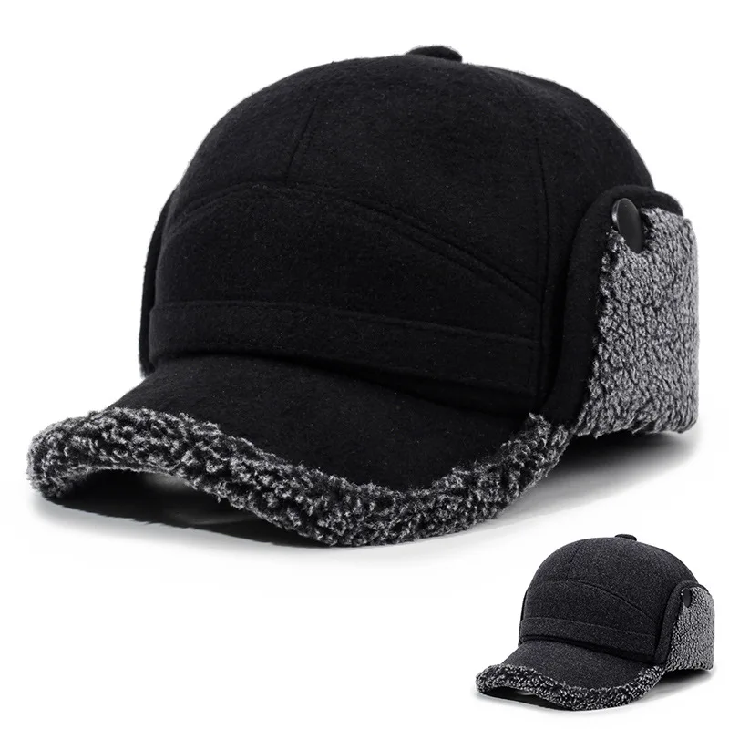 2026 Autumn /Winter New Warm Lei Feng Hat Men's Father Outdoor Leisure Thickened in The Elderly Fleece Hat Baseball Cap Ear Cap