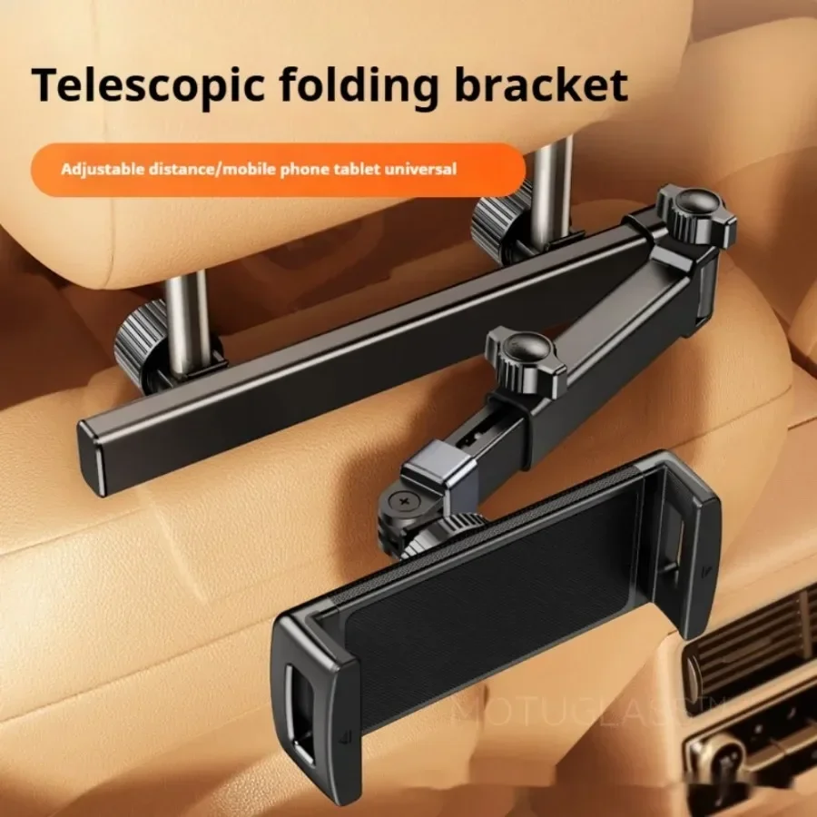 Suporte Telescópico para Telefone e Tablet no Encosto do Carro, Suporte Rotativo para Banco Traseiro, Acessórios Universais
