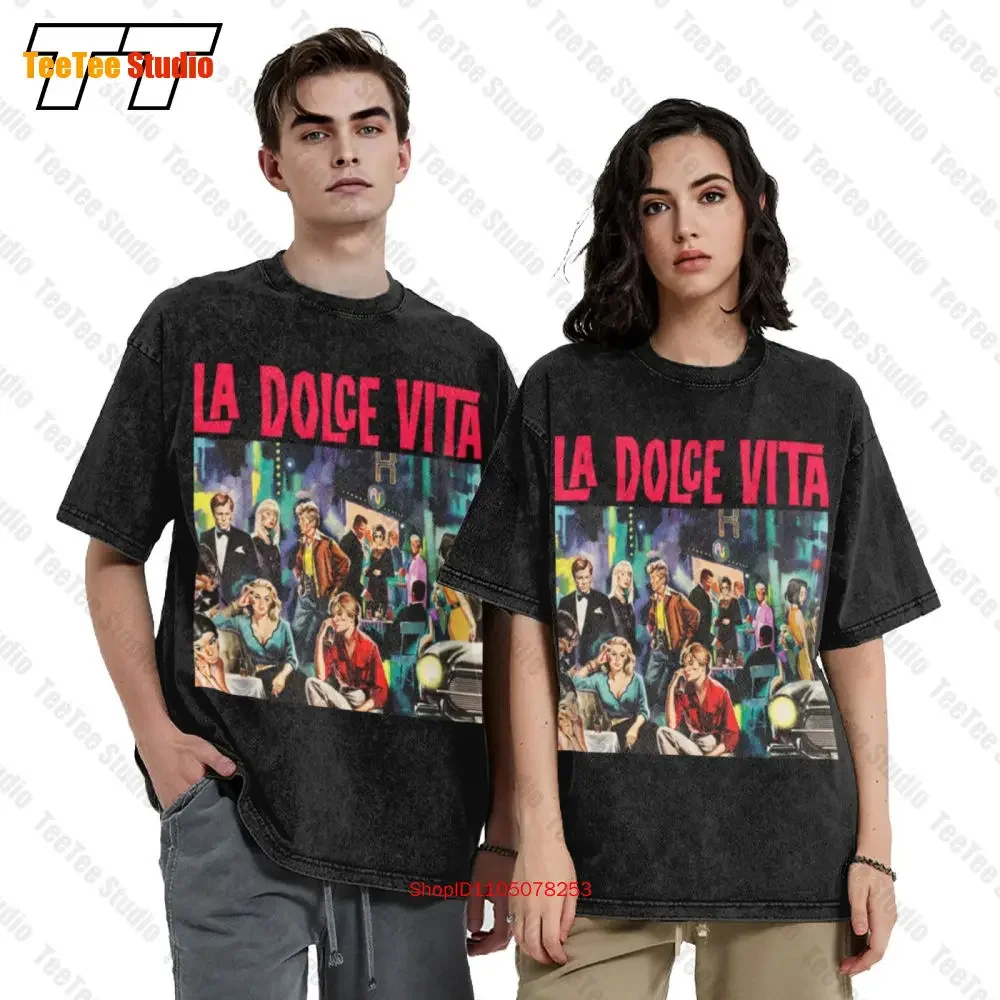 La Dolce Vita 60S Fellini Movie Film Poster Shirt Gym Men Oversized T-Shirt 2AAA