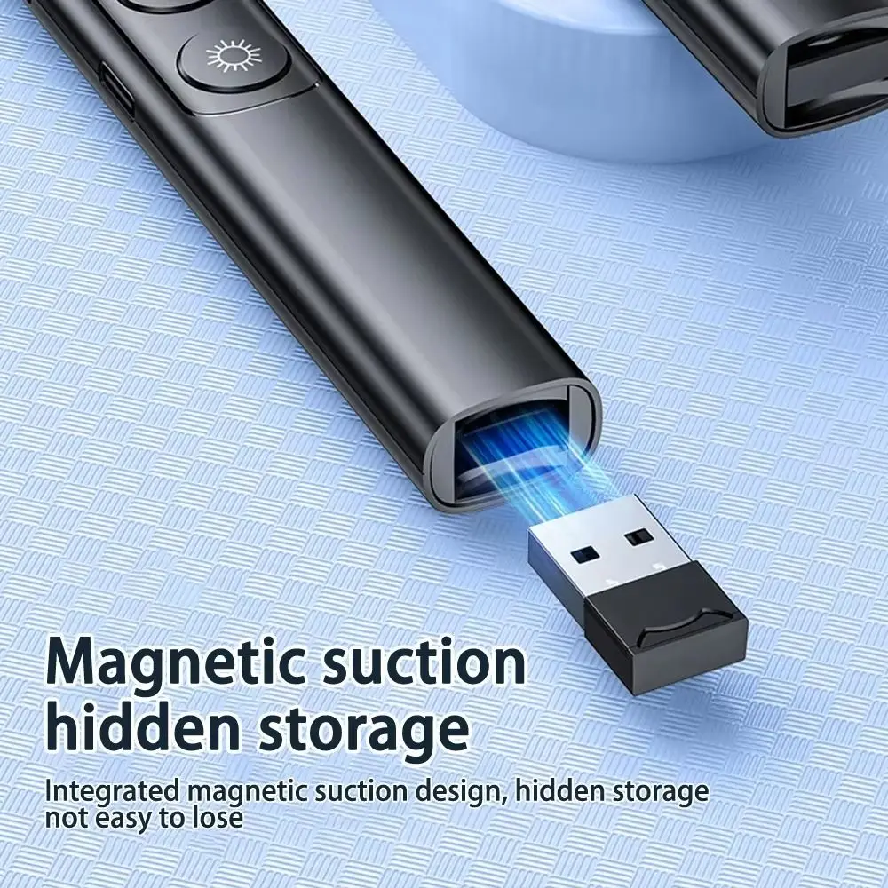 Sensitive Control Page Turning Pen LCD Display USB Connection Presentation Clicker Red Light Pointer Hyperlink Slide Advancer