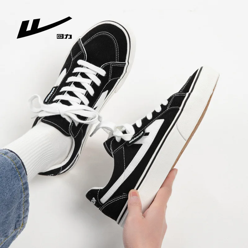 HUILI New Classic Casual Canvas Shoes Red Low Cut for Men Women Walking Shoes Size 34-44 Lace-up Men's Breath Vulcanized Shoes