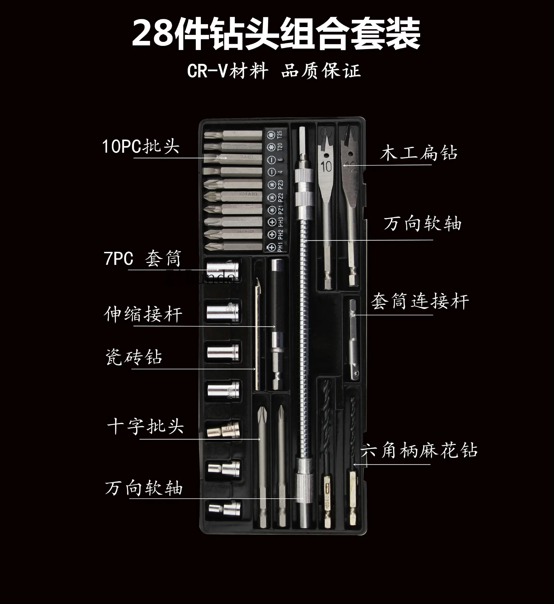 ~Multifunctional Drill Box Set High Speed Steel Twist Drill Combination Set Tool Set Power Tools