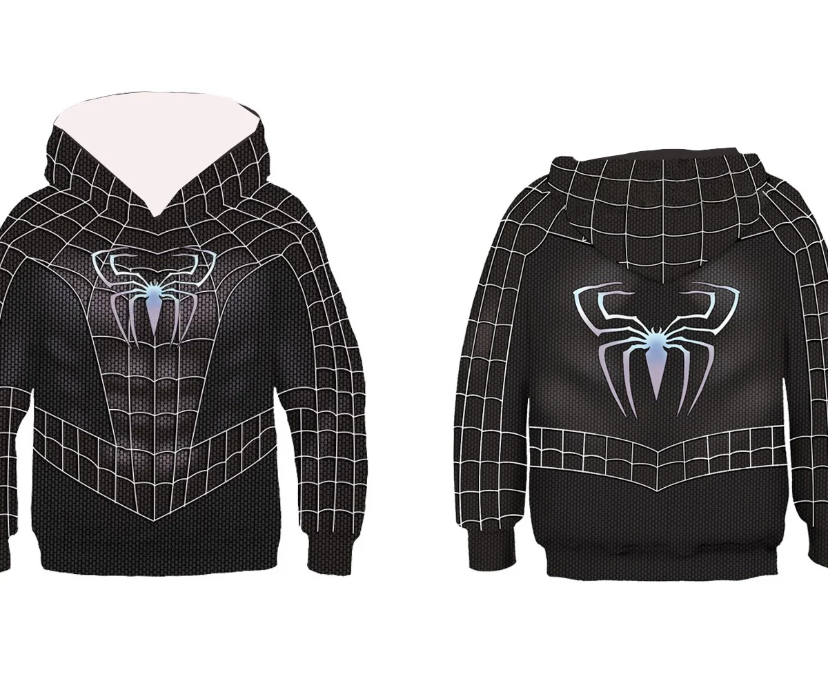 2026 جديد مارفل سبايدر مان موازي الكون مايلز أنيمي ثلاثية الأبعاد مطبوعة الرجال الخريف/الشتاء موضة عادية الدافئة هوديي #1
