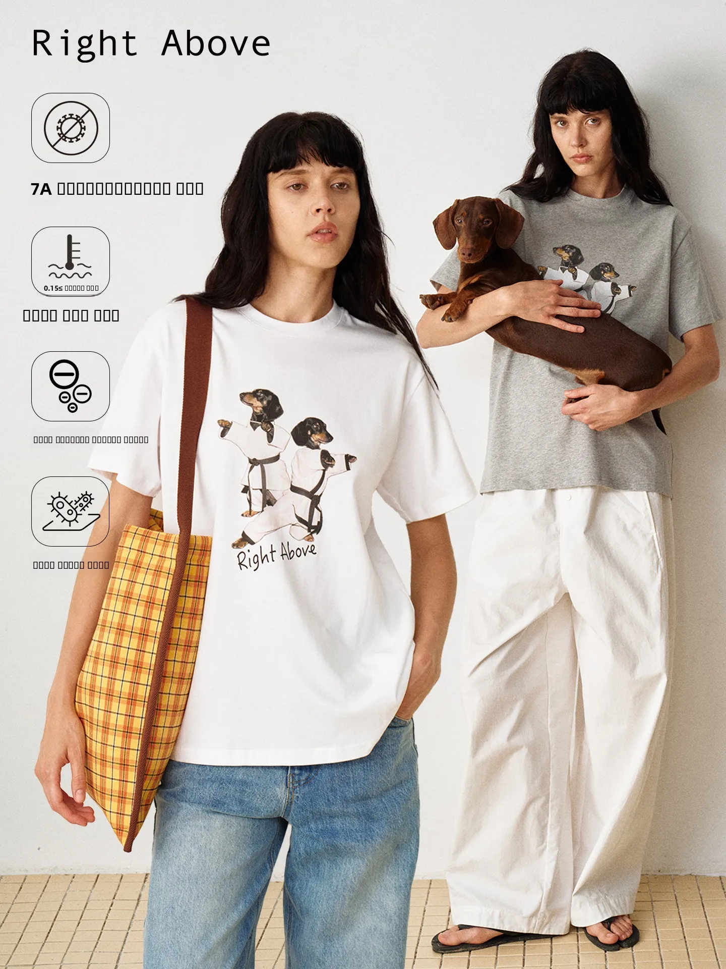 

Original Creative Cotton T-irt ort Sve Printed Casual Sle Loose Fit Summer Top Kung Fu Sausage Dog Design Women's Fa...