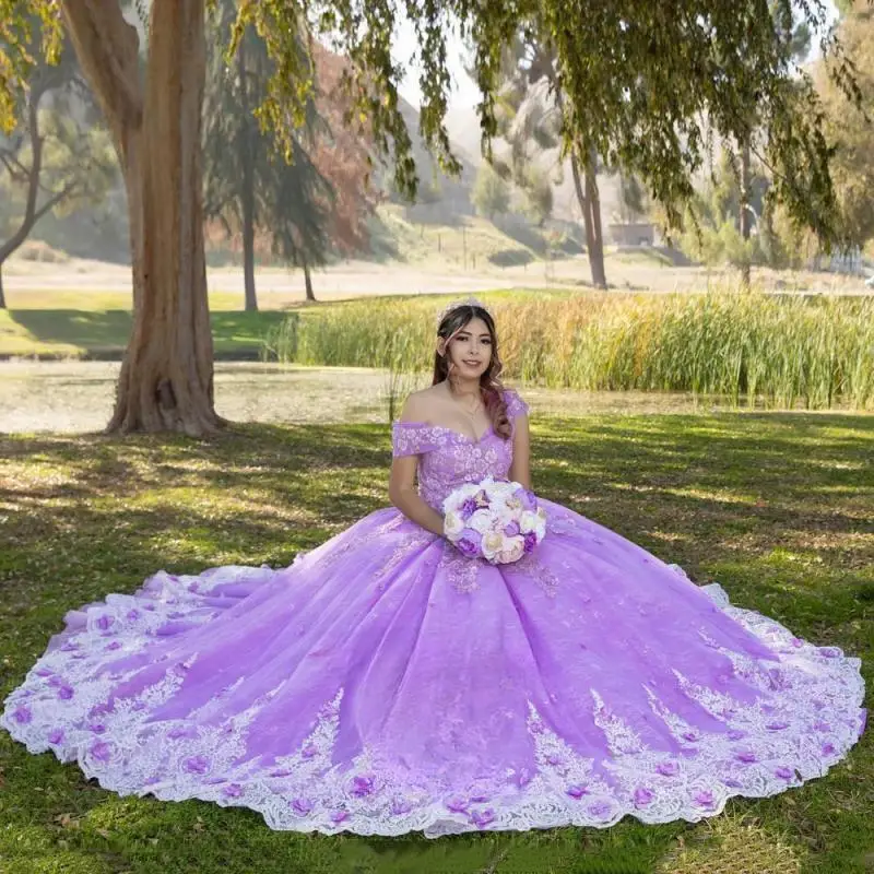 

Charming Quinceanera Dress with Beading Appliques Off The Shoulder Ruched Robe Princesse Bleu Femme Personalised