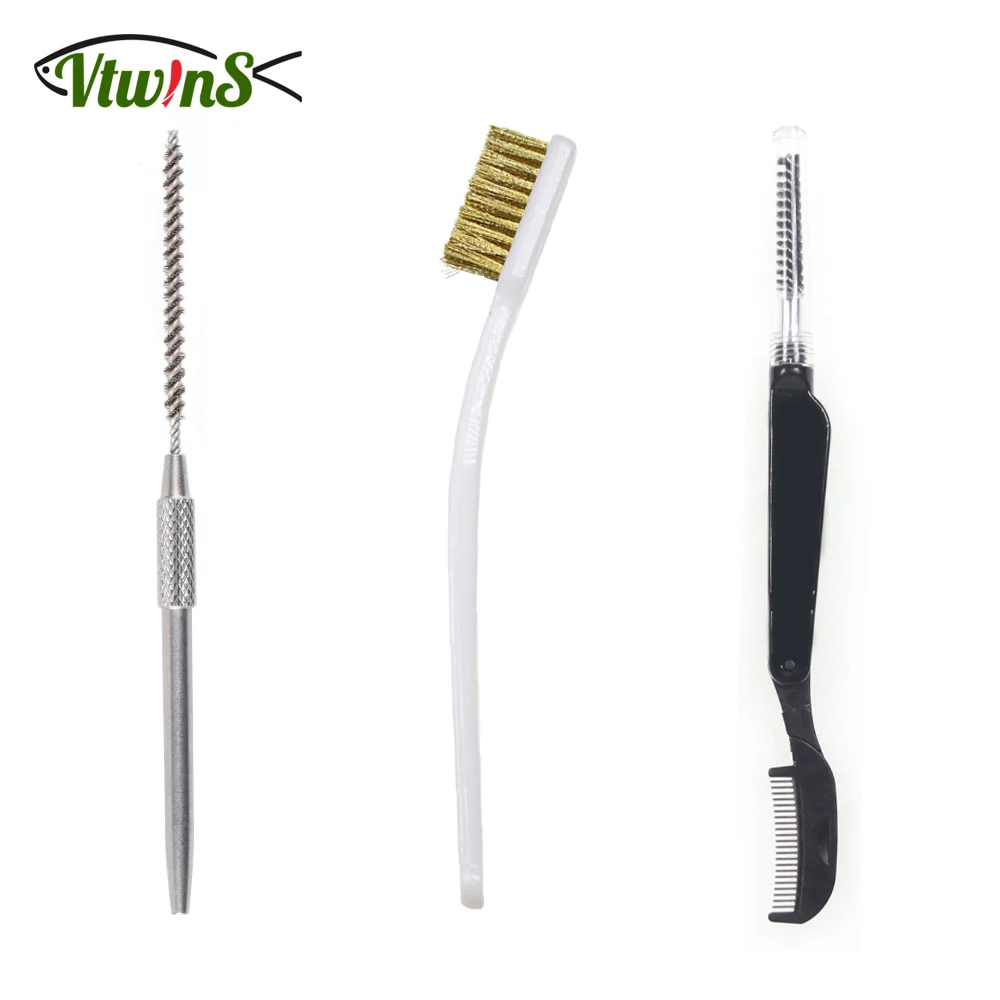Vtwins Narzędzie do wiązania much Składana nylonowa szczotka Dub Brush Tease &Copper Wire Brushes &Stainless Steel Teeth Comb For Teas Feather Bodies