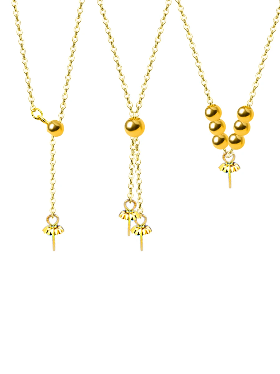 18k Gold Jewelry DIY Accessories Finding Component Necklace Au750 for bead For Jewellery Making diy0062