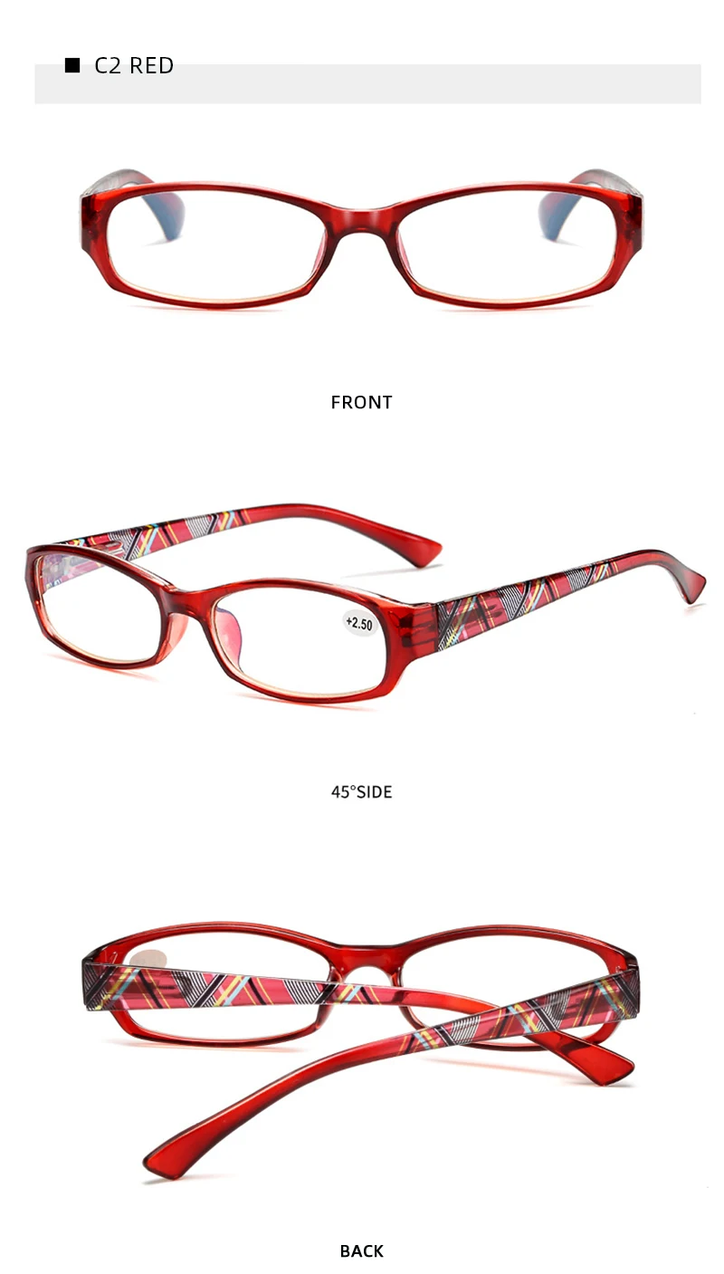 Leichte kleine Lesebrille für Damen, modisch, Presbyopie-Brille für Damen, trendige Anti-Blaulicht-Brille – Detail 13