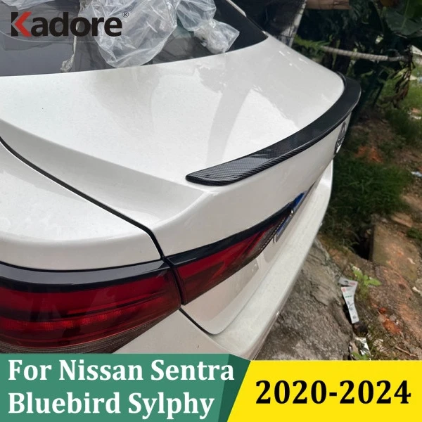

For Nissan Sentra Bluebird Sylphy 2020 2021 2022-2024 Rear Roof Trunk Spoiler Rear Wing Lip Bumper Cover Trim Car Accessories