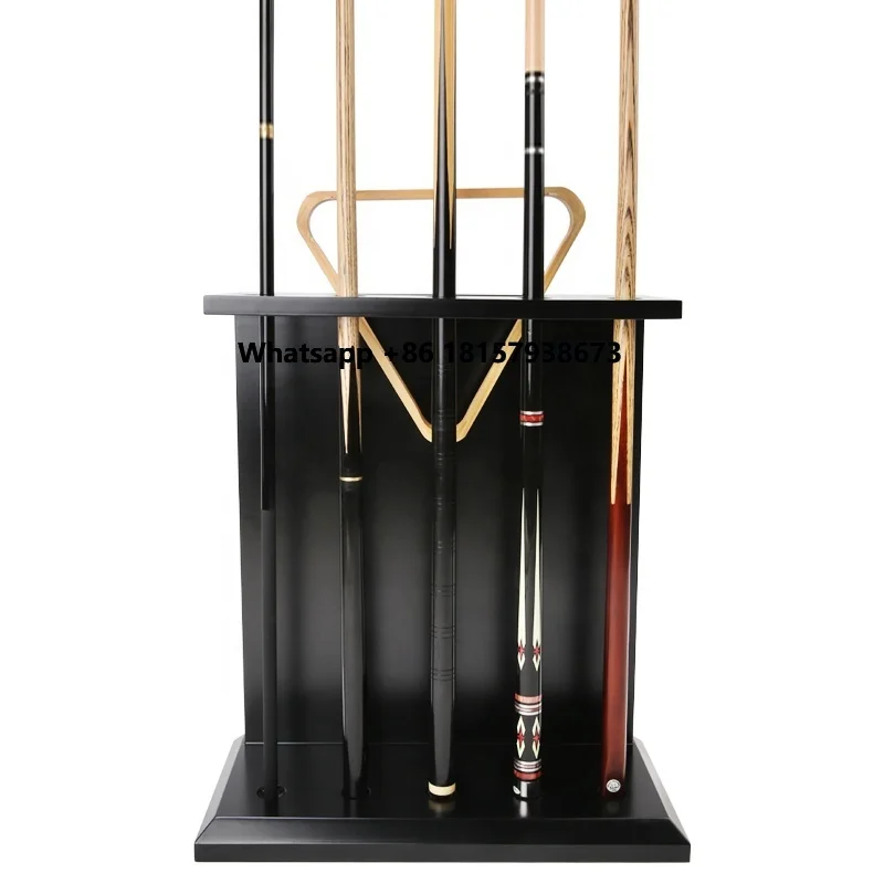 

High Quality Custom Solid Wood Stand Billiard Pool Cue Rack for Sale