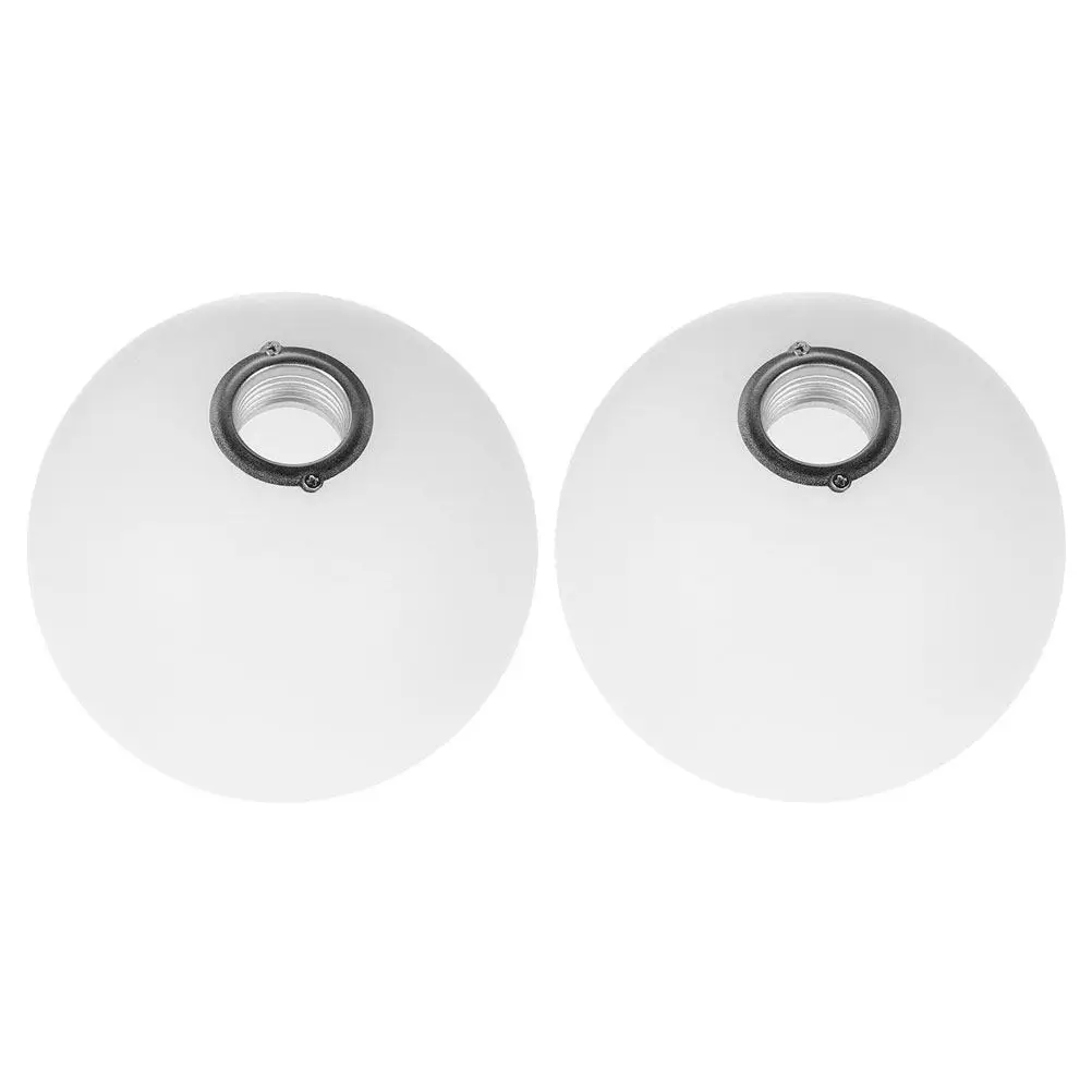 2Pcs Lightweight Easy Clean Milky White Acrylic Globe Lampshade Round Replacement Shade for G9 Ceiling Wall Porch Patio Post