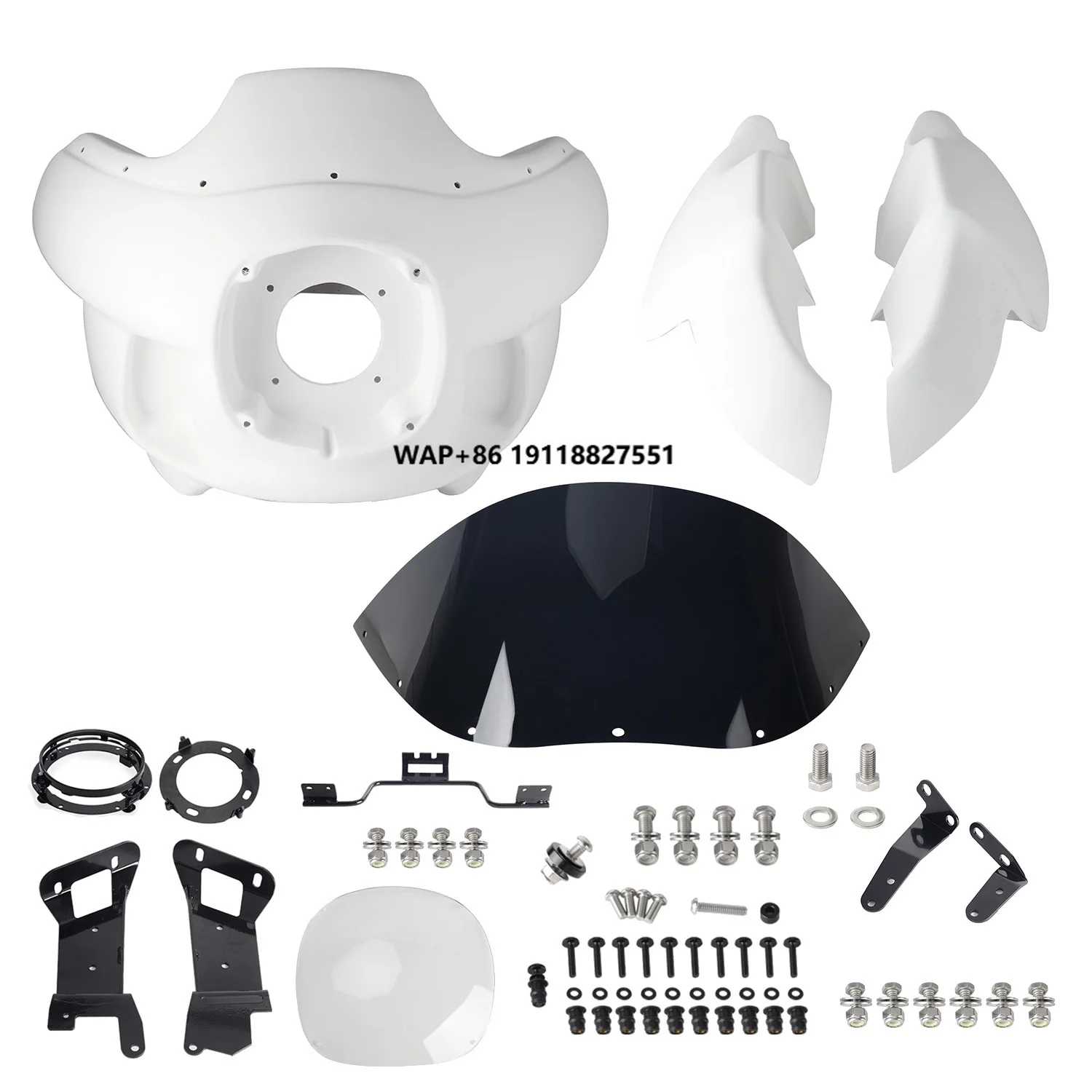 Unpainted Upper Lower Fairing for StreetBob FXBBS Low Rider FXLRS 2018-2023