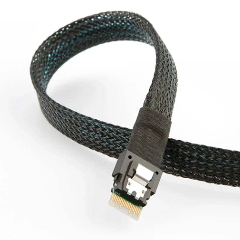 

1m 2m High Speed MINI SAS HD SFF-8643 8I Convert 2X Slimline SAS SFF-8654 4I Server connection cable