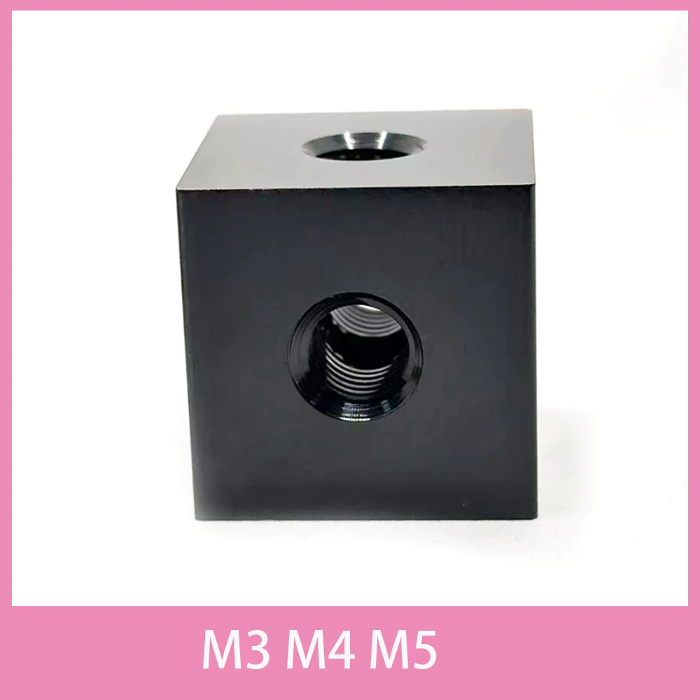 6-Sided 5Pcs M3 M4 M5 Aluminum Alloy Colorful Cube Connector Mounting Brackets Square Bracket Fixing Thread Plate Block Cube