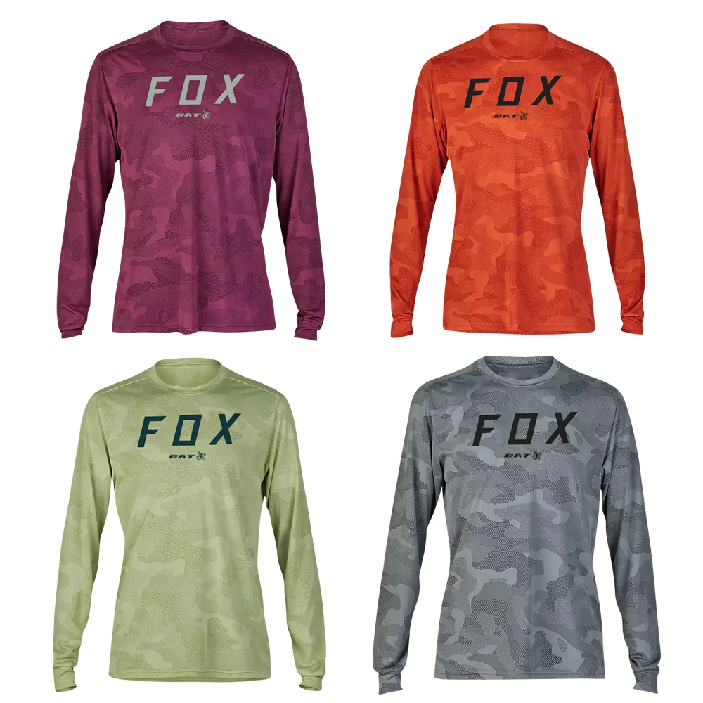 

BAT FOX Motocross T-Shirt Long Sleeve Downhill Jersey Quick-Dry New MTB T-Shirt Enduro Bicycle Jersey Men Cycling Clothing