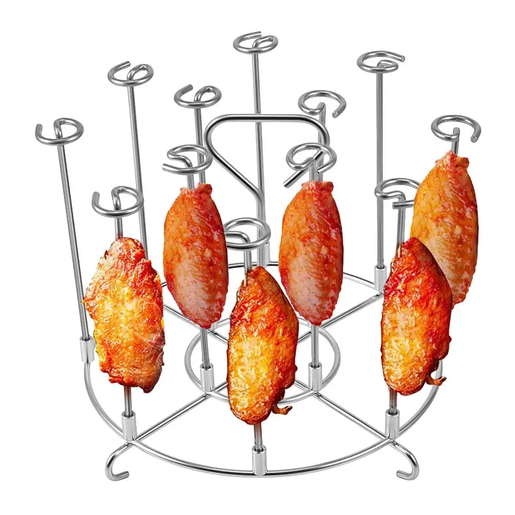 

Air Fryer Skewer Rack Safe Stainless Steel Vertical Skewers Holder With 12 Stands Compatible With 6 Quart Air Fryer