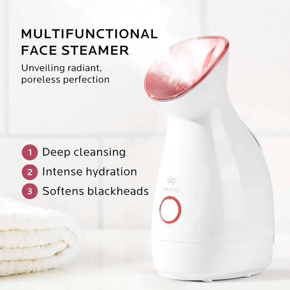 Facial Steamer Deep Cleaning Unclogs Pores - Home Sauna Spa Humidifier Hot Mist for Women Men Sinus Moisturizing