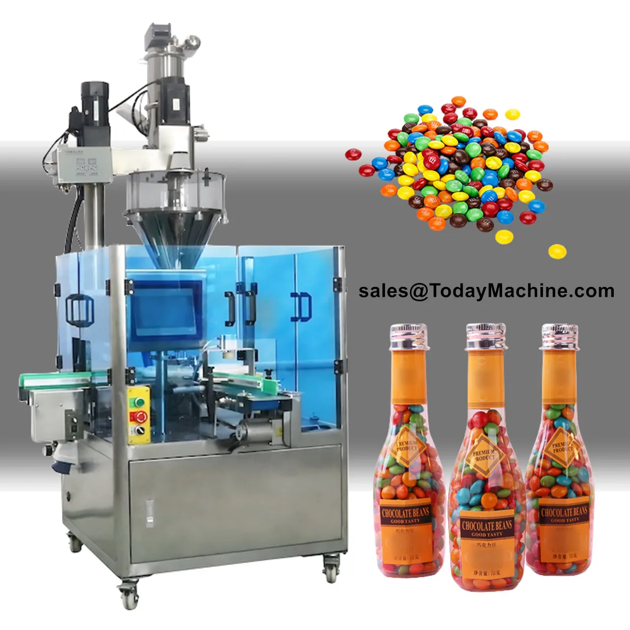 Automatic Snack Food Biscuit Bottles Filling Machine Weighing Rotary Nuts Filling Machine