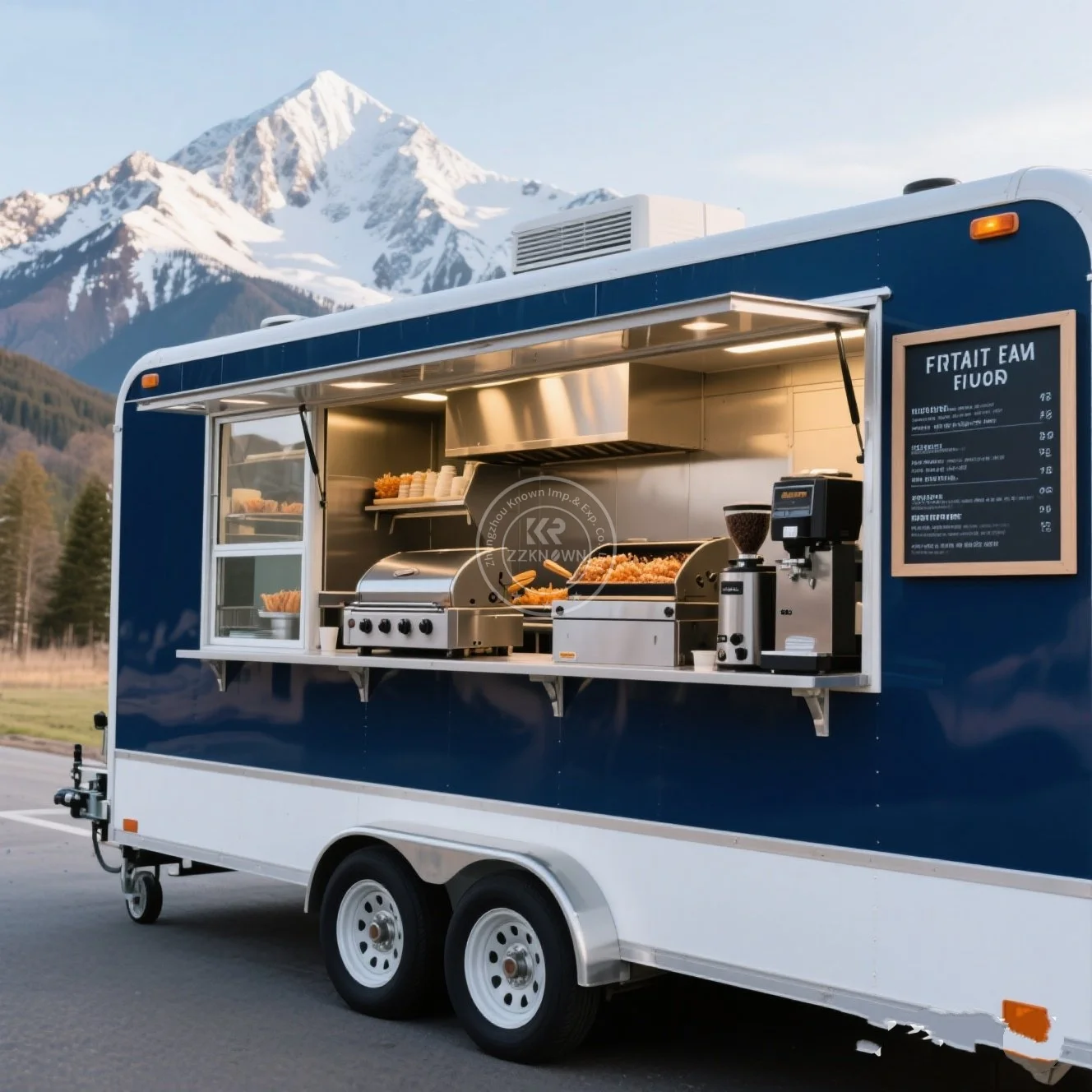 

Europe Standard Mobile Kitchen Hot Dog Bakery Food Truck Pass inspection Coffee Ice Cream Street Restaurant Trailer Food Truck