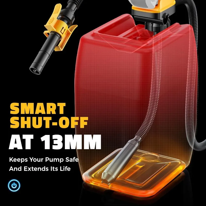 3.2GPM Portable Fuel Pump Powered by 18V Lithium Battery