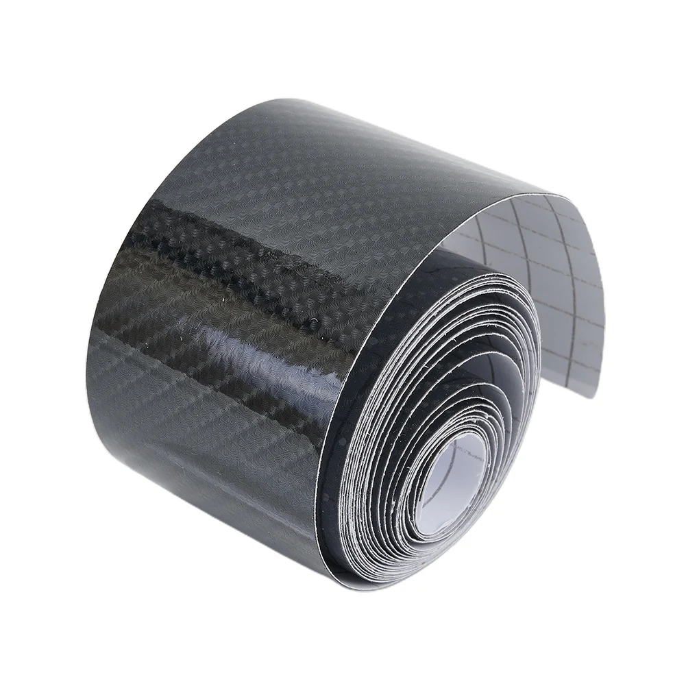 Car Door Sill Protector Strip for edge Sticker 3D-6 Carbon Fiber Rubber DIY Strip 5CMX3M For Car Body/ Interior Decoration