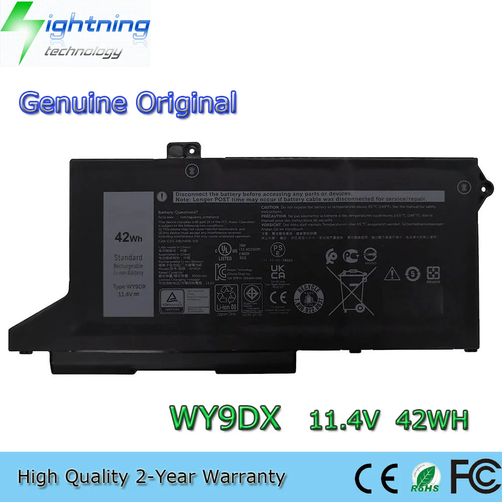Brandnew Genuíno Original Wy9dx 11.4v 42wh Bateria do Portátil para Dell Latitude 5420 5520 Precisão 15 3560 Rj40g 01k2cf 075×16