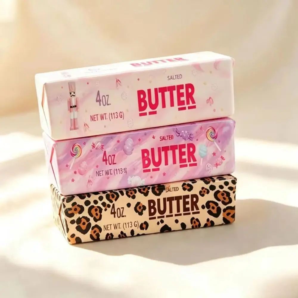 Leopard Print Slow Rebound Butter Stick Creative Super Soft Butter Stick Squeezing Toy Comfortable Pink candy