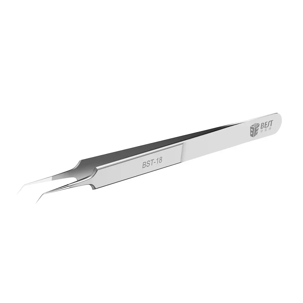 Imagem -05 - Precision Cotovelo Pinças para Microscópio Telefone Motherboard Manutenção Fingerprint Fly Linha Fixture Aço Inoxidável Bst18