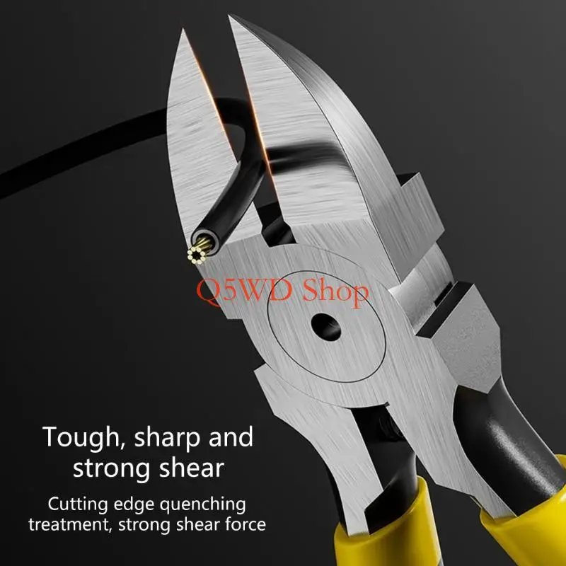 

Q5WD Industrial Diagonal Cutting Pliers Wire Cutter with Comfortable Grip Handle