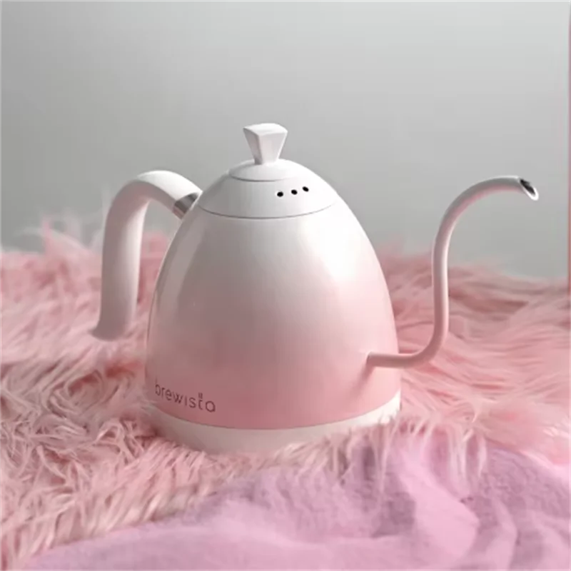 Brewista Gradient Pink Hand Flush Endorphin Pot Slender Spout Stainless Steel Temperature Controlled Kettle Household Coffee Set