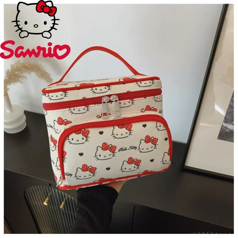 

Sanrio Hello Kitty New Portable Women's Cosmetic Bag Luxury Brand Original Women's Cosmetic Bag Cartoon Cute Large Capacity