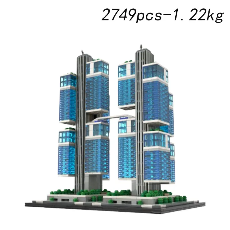 Spot MOC-2749pcs Street View Architectuur DIY Kleine Deeltjes Assemblage Bouwstenen Puzzel Speelgoed Model Cadeauset Ornament