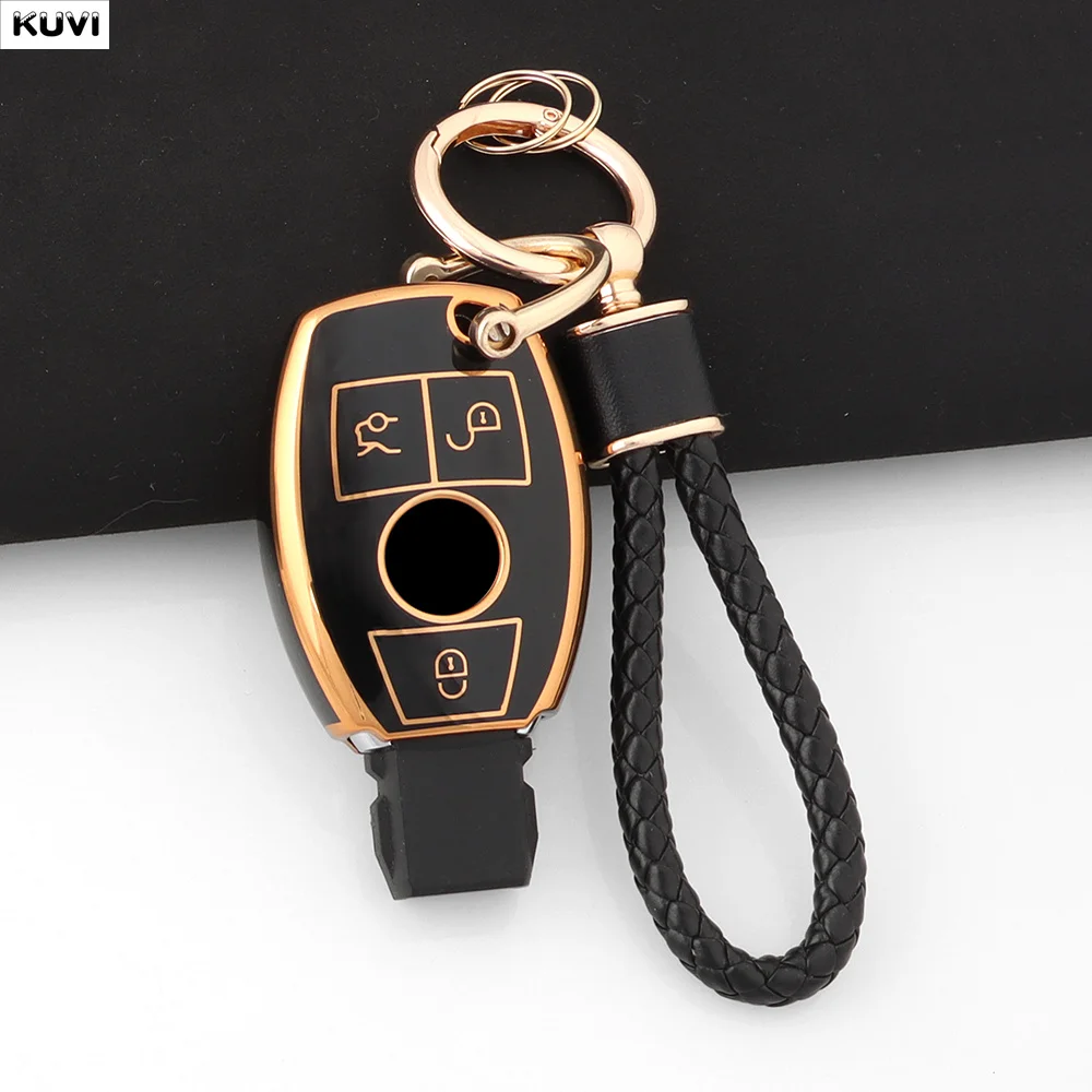 For Mercedes Benz A B G R Class GLA GLK W176 W204 W251 W463 Soft TPU Style Car Remote Key Case Cover Fob Keychain Accessories