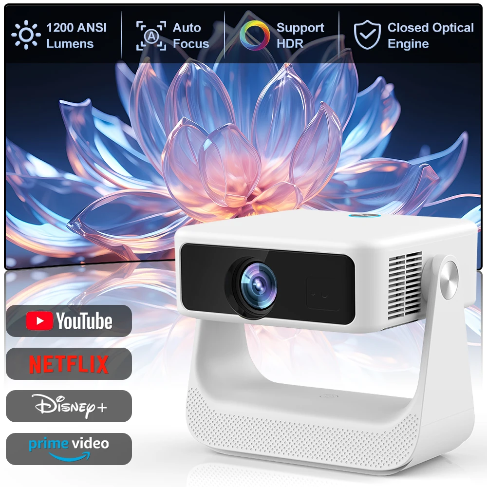 

D2 Android TV Projector Official Google Authorized Full HD 1080P Autofocus Auto Correction Home Projector With RGB Ambient Light