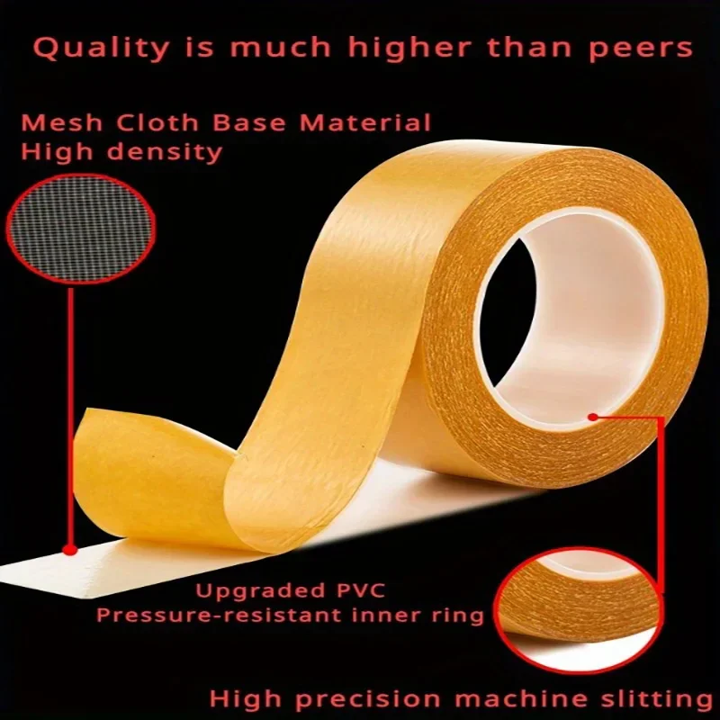 Super Sticky, High-Viscosity Double-Sided Adhesive Tape - Perfect for Carpet, Leather, Wall