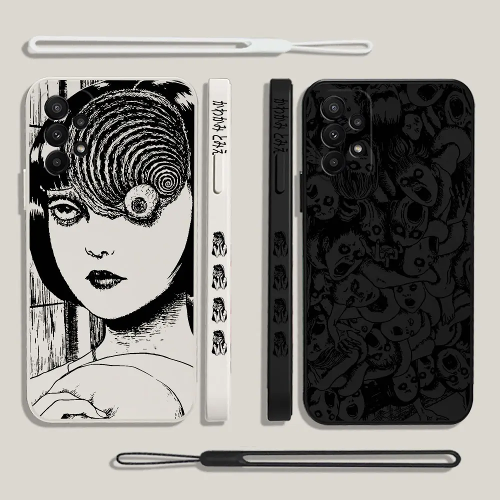 Junji Ito Terror Horror Phone Case For Xiaomi Mi CC9 13 12 12T 11 11T Ultra 10 10T 9 9T 9SE 8 Pro Lite 5G Cover With Hand Strap