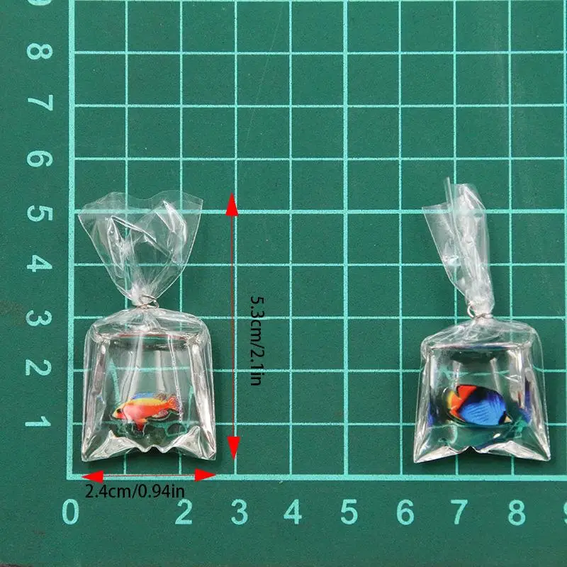 10 Random DIY Transparent Resin Goldfish Clown Fish Pocket Pendants, Jewelry Accessories, Micro Landscape Decor, Birthday Gift