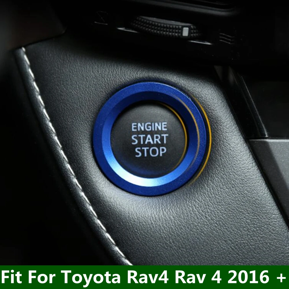 

Metal Engine Start Stop Push Button Switch Decoration Ring Cover Trim Fit For Toyota Rav4 Rav 4 2016 - 2018 Car Accessories