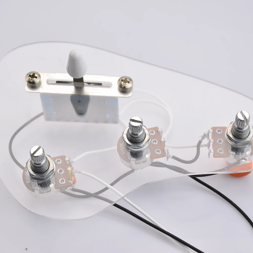 3x горшки Alpha 250K + 5-позиционный переключатель + разъем Epiphonr для звукоснимателя SSS, жгут проводов электрогитары для гитары ST