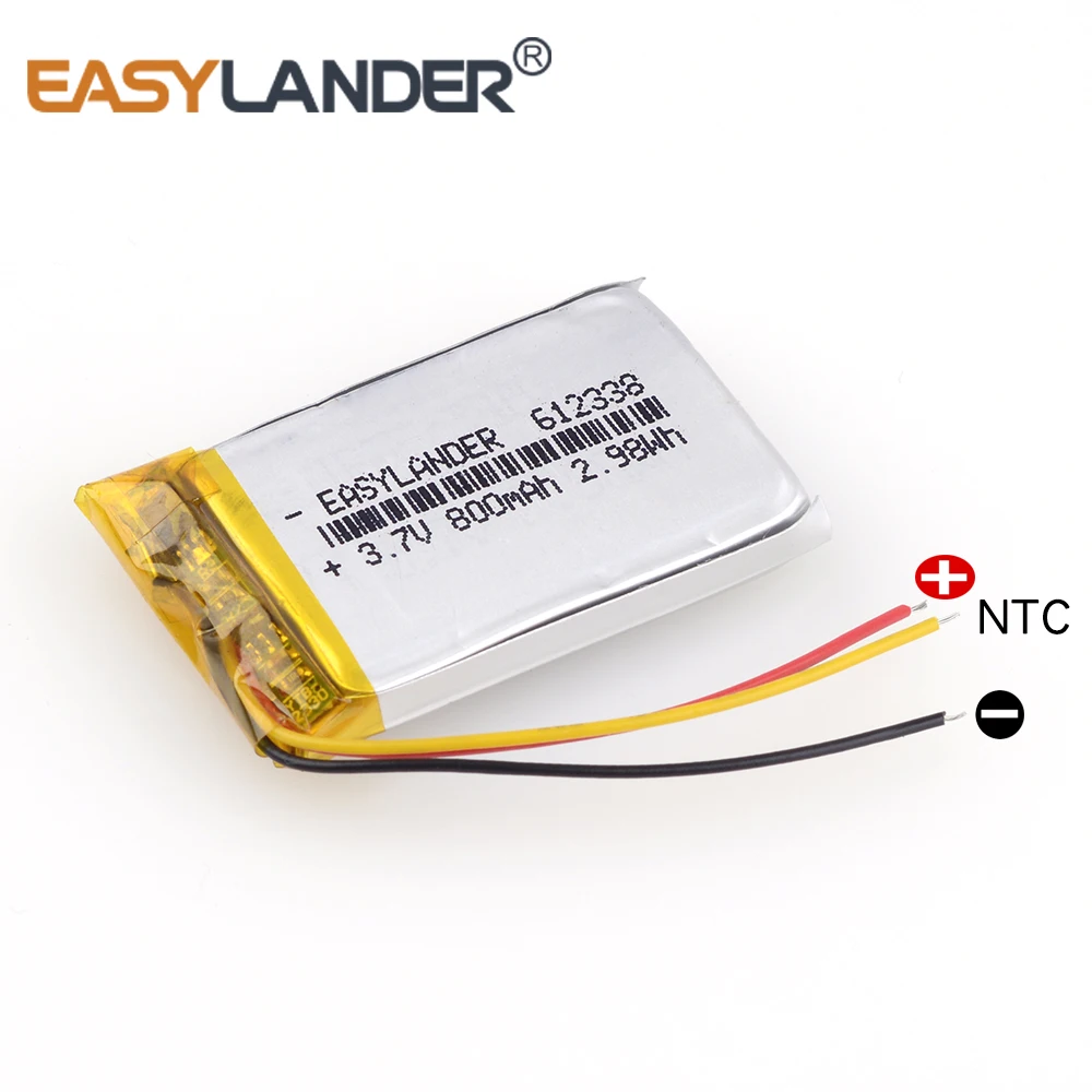 612338   Batterie ricaricabili ai polimeri di litio agli ioni di litio da 3,7 V 800 mAh 602338