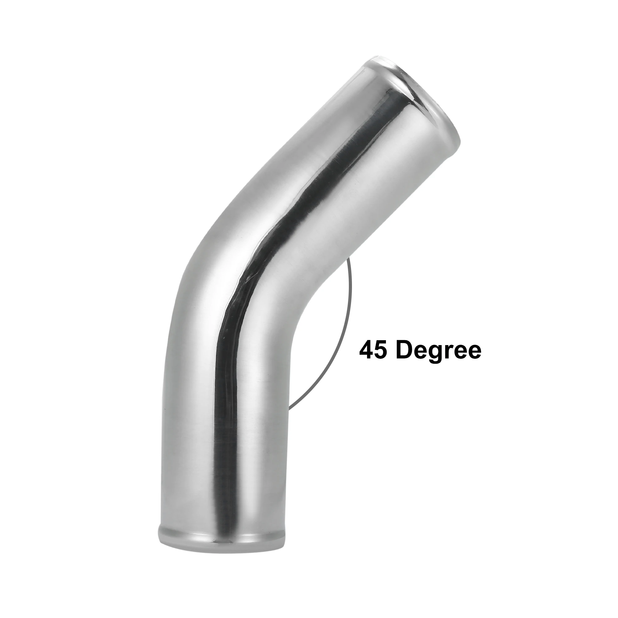 UXCELL Spruitstukslang Luchtinlaatbuis Universele OD 76 mm Lengte 300 mm 45 graden Aluminium buis Intercooler Pijp voor auto